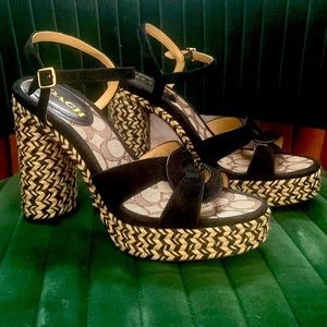 Coach Wedge Sandals - New